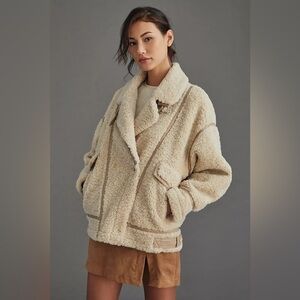 Lamarque Badu Faux Fur Jacket in Beige
